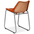 Swen Studio -  Dining Chairs 6 pcs Brown and Beige Real Leather and Canvas